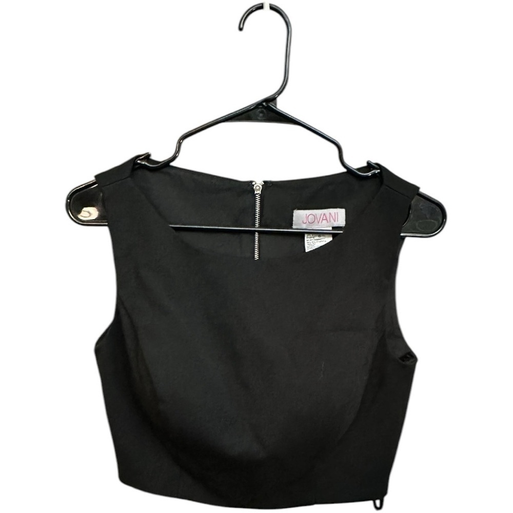 Jovani Cropped Cami Top Women's Size 8 Black